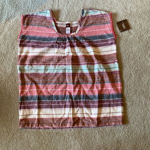 NWT TEA COLLECTION GIRLS LINEN COTTON SHIRT SZ10